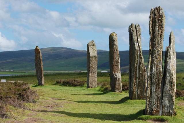 the Ring of Brodgar stands sentinel over Loch of Harray, Orkney Island, Scotland.