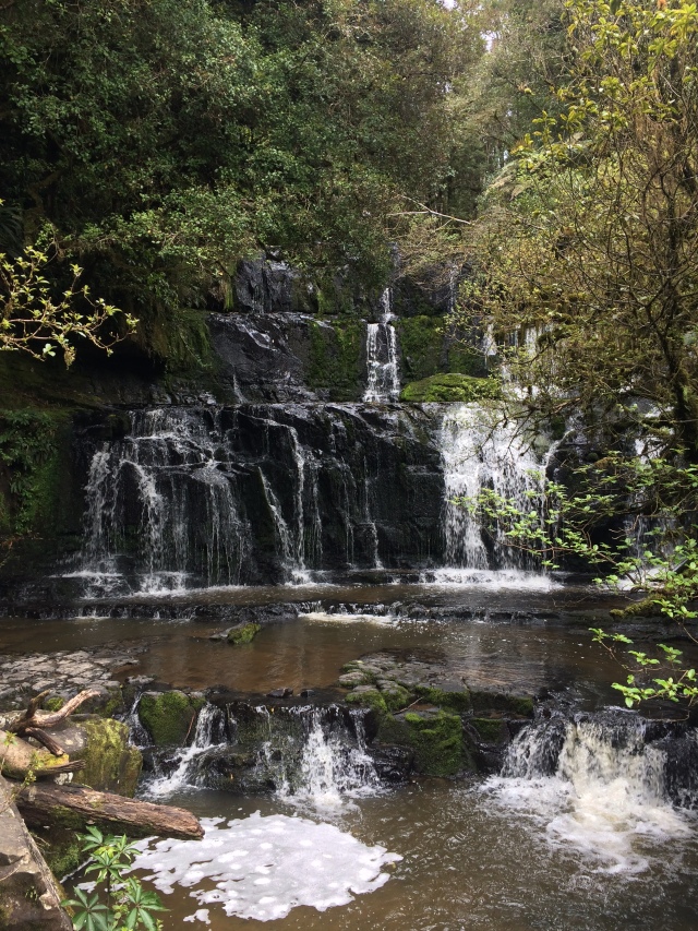 purakaunui falls, waterfalls of new zealand, south island waterfalls, catlins waterfalls