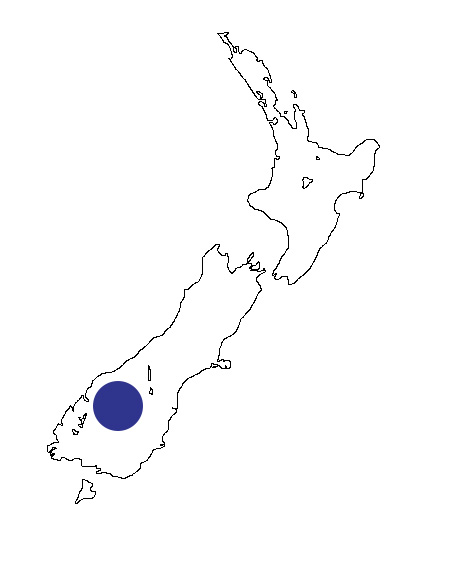 Central Otago New Zealand map