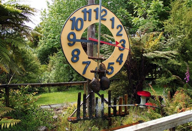water clock. waterworks park, the coromandel, what to do in the coromandel
